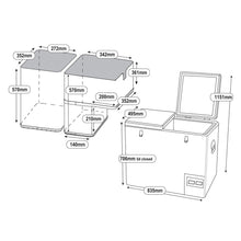 Load image into Gallery viewer, National Luna 110L Legacy Smart Double Door Dual Zone Fridge/Freezer
