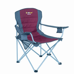 Oztrail Deluxe Jumbo Arm Chair 140kg - Maroon