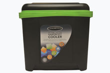 Load image into Gallery viewer, Leisure Quip 26L Cooler Box – Black Outer &amp; Lid with Green Handle &amp; Inner