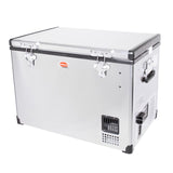 SnoMaster - 60L Single Compartment Stainless Steel Fridge/Freezer AC/DC
