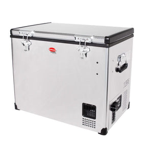 SnoMaster - 80L Single Compartment Stainless Steel Fridge/Freezer AC/DC