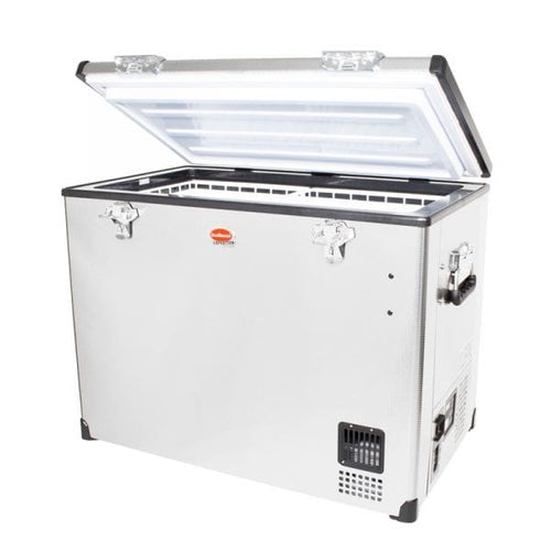SnoMaster - 95L Single Compartment Stainless Steel Fridge/Freezer AC/DC