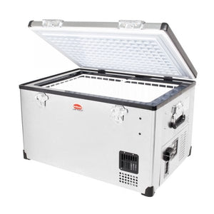 SnoMaster - 65L Low Profile Single Compartment Stainless Steel Fridge/Freezer AC/DC