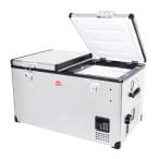 SnoMaster - 66L Low Profile Dual Compartment Stainless Steel Fridge/Freezer AC/DC