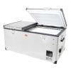 SnoMaster - 92.5L Dual Compartment Stainless Steel Fridge/Freezer AC/DC
