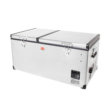 Load image into Gallery viewer, SnoMaster - 92.5L Dual Compartment Stainless Steel Fridge/Freezer AC/DC