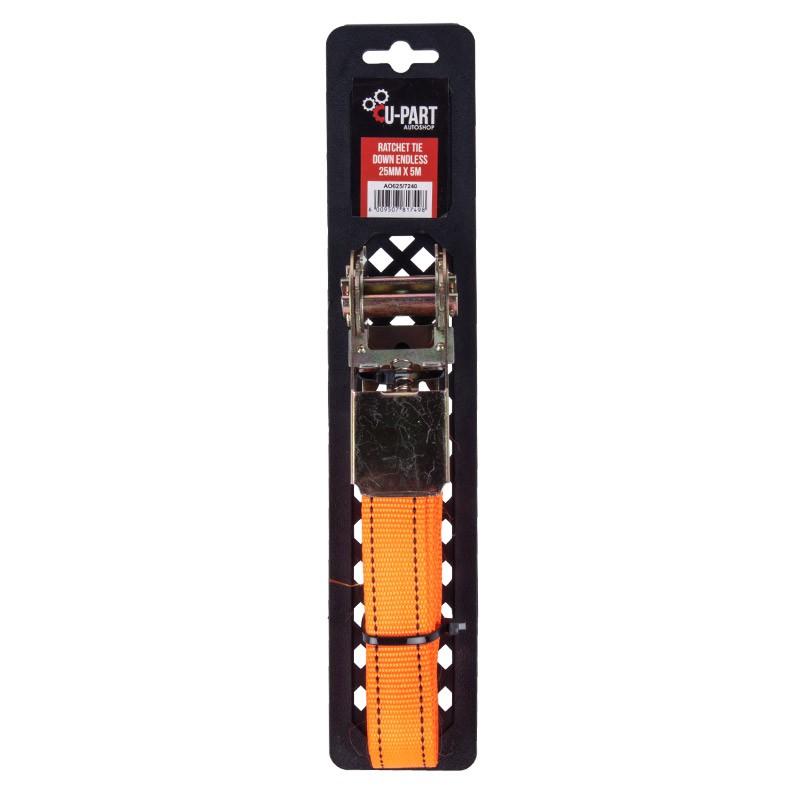 U-Part Tie Down Ratchet Endless 25mm 5m