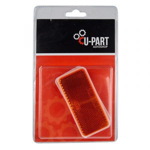 Reflector Square Stick-On Autoshop Yellow 90mmx2