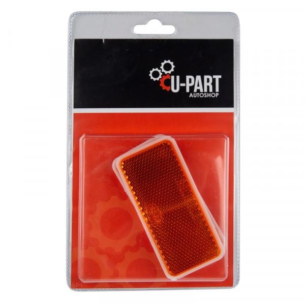 Reflector Square Stick-On Autoshop Yellow 90mmx2